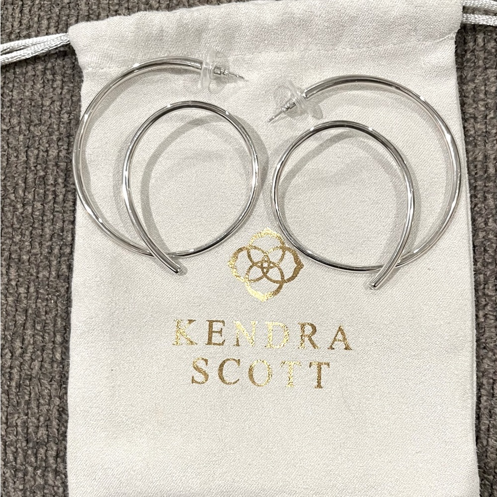 Kendra Scott Silver Myles Hoop Earrings